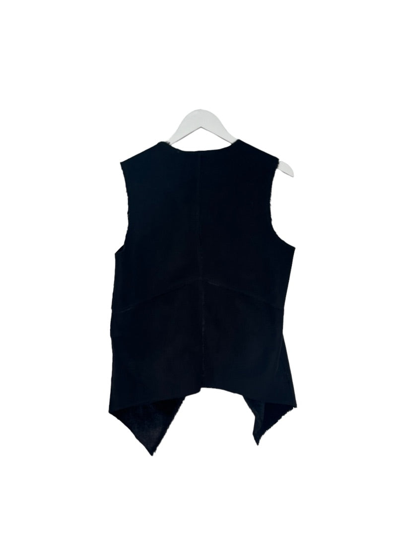 Guess Y2K Faux Suede Waterfall Vest - M -