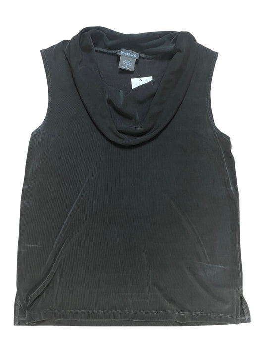 West End Black Sleeveless Turtle Neck - L -