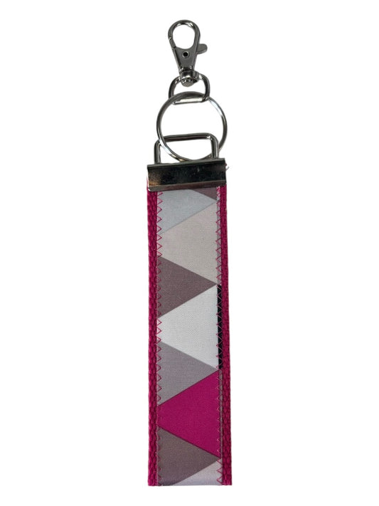 Pink Geometric Wristlet Silver Hardware - One Size -