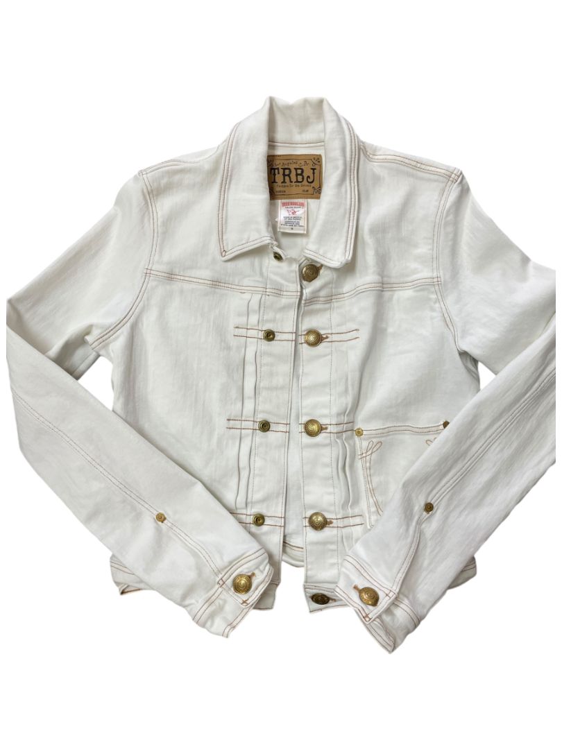 True Religion White Denim Jacket - M -