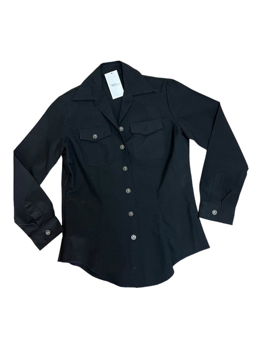 Black Long Sleeve Pirate Button Shirt - Adult - M -