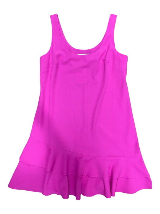 Nicole Miller Hot Pink Sleeveless Ruffle Hem Dress - 4 -