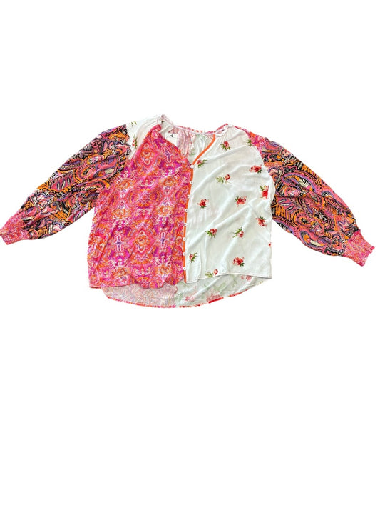 Multi color floral blouse - 1X -