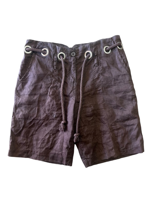 Kenar Brown Shorts with Belt - 8 -