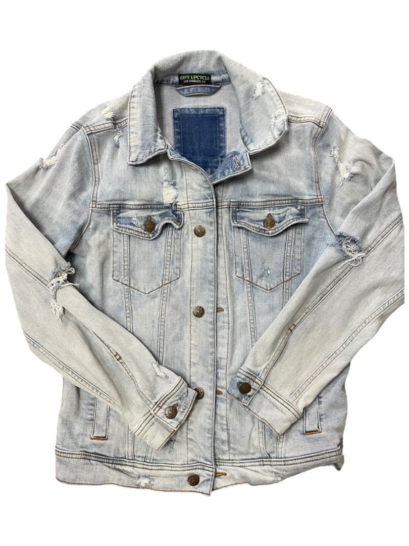 Eny Upcycle Los Angeles Denim Jacet - Angel Wings - M -