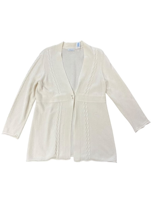 Liz Wear By Liz Claiborne Off White Knitted Cardigan - XL -