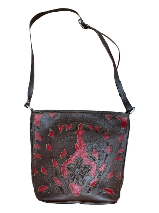 Western Red and Brown Hand Bag - OS -