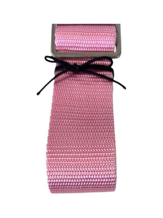 Pink Woven Messenger Strap Silver Hardware - "1.5"" Adjustable" -