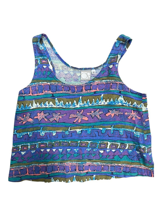 Ocean Pacific 80s Patterned Tank Top - M -