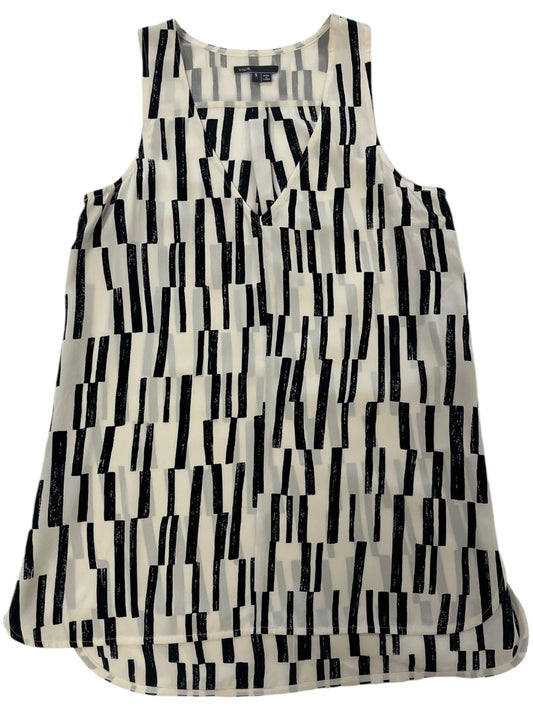 Vince B/W Lines V-Neck Sleeveless Blouse (NWT) - S -