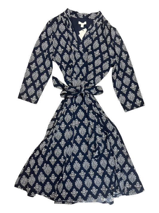 Charter Club Blue & White Pattern Dress - L -