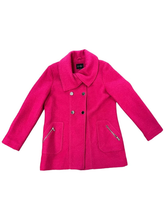 Jessica Simpson Hot Pink Long Buttondown Coat - L//G/G -