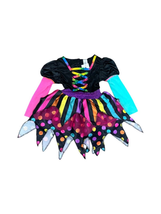 Miss Match Witch Neon Rainbow Costume - Kids - S 6/6X -