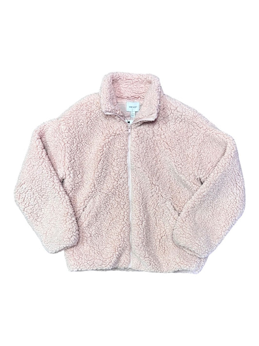 9 West Pink Fluffy Jacket - L -