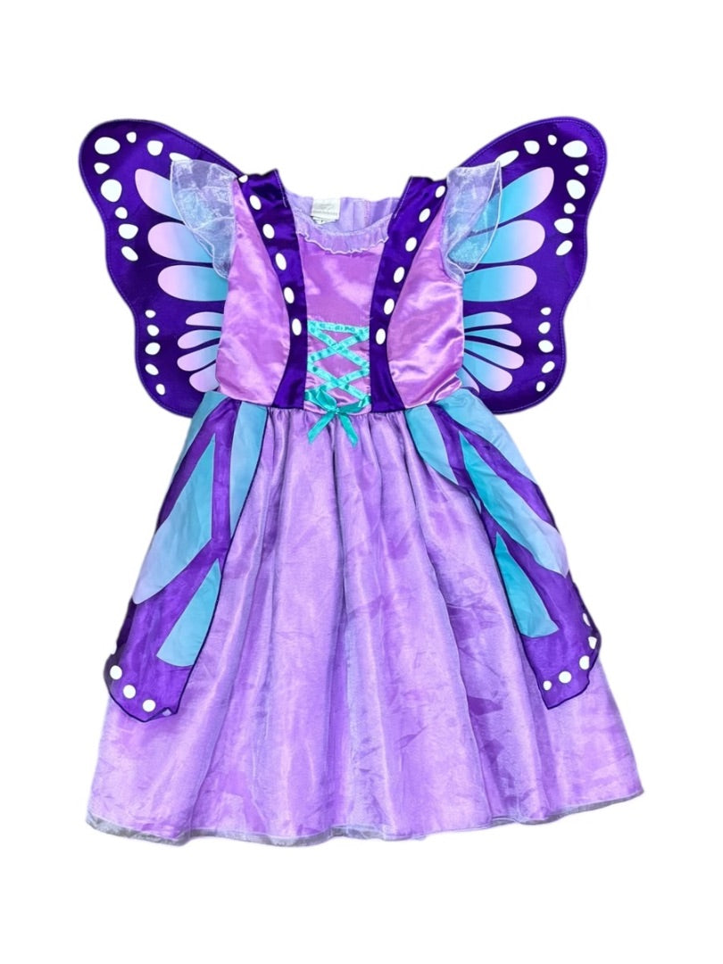 Purple Butterfly with Wings Costume - Kids - 2T -