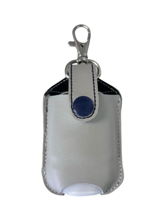 Artisan Woven Hand Sanitizer Holder /w Refillable Case Silver Hardware - One Size -