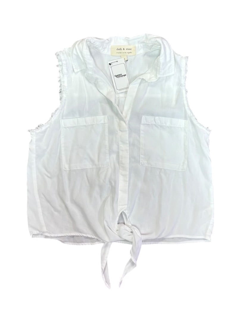 Cloth & Stone White Sleeveless Top - M -