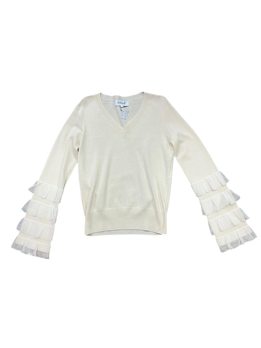 Derek Lam 10 Crosby Sweater with Ruffle Sleeves - M -